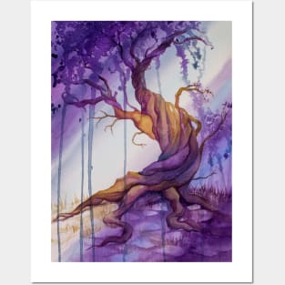 Purple Twisted Tree Posters and Art